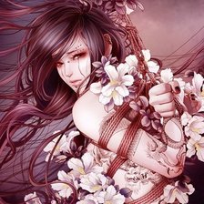 Схема вышивки «девушка»