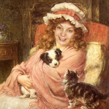 Схема вышивки «ДАМА С СОБАЧКОЙ»