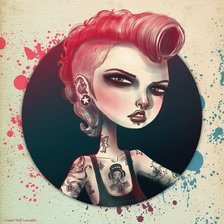 Схема вышивки «девушка»