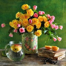 Схема вышивки «букет роз»