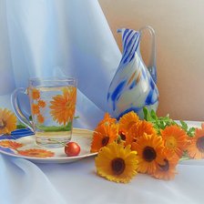 Схема вышивки «календула»