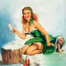 Схема вышивки «ДАМА С СОБАЧКОЙ»