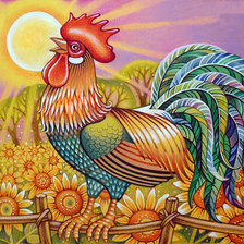 Схема вышивки «петушок»