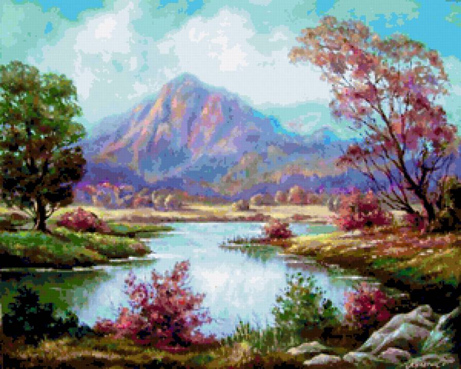 Весна в Альпах - горы, весна, альпы, пейзаж - предпросмотр