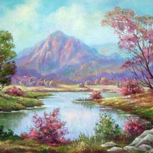 Схема вышивки «Весна в Альпах»