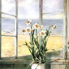 Схема вышивки «Окно»