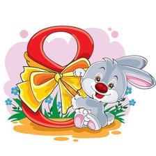 Схема вышивки «зайчик»