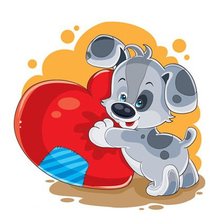 Схема вышивки «песик»