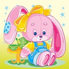 Схема вышивки «зайка»