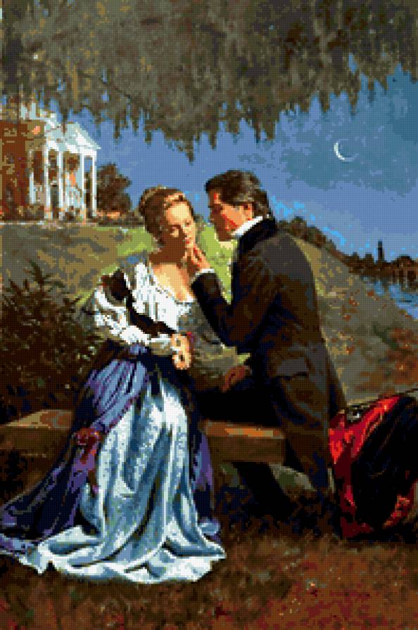 дама и кавалер - романтика, флирт, роман, женщина, нежность, мужчина, любовь, влюбленные - предпросмотр