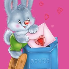 Схема вышивки «зайчик»