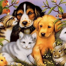 Схема вышивки «Домашние любмцы»