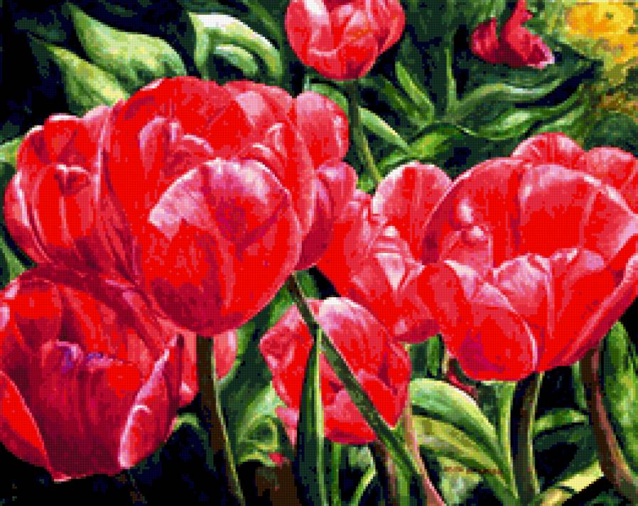 тюльпани - живопис - предпросмотр