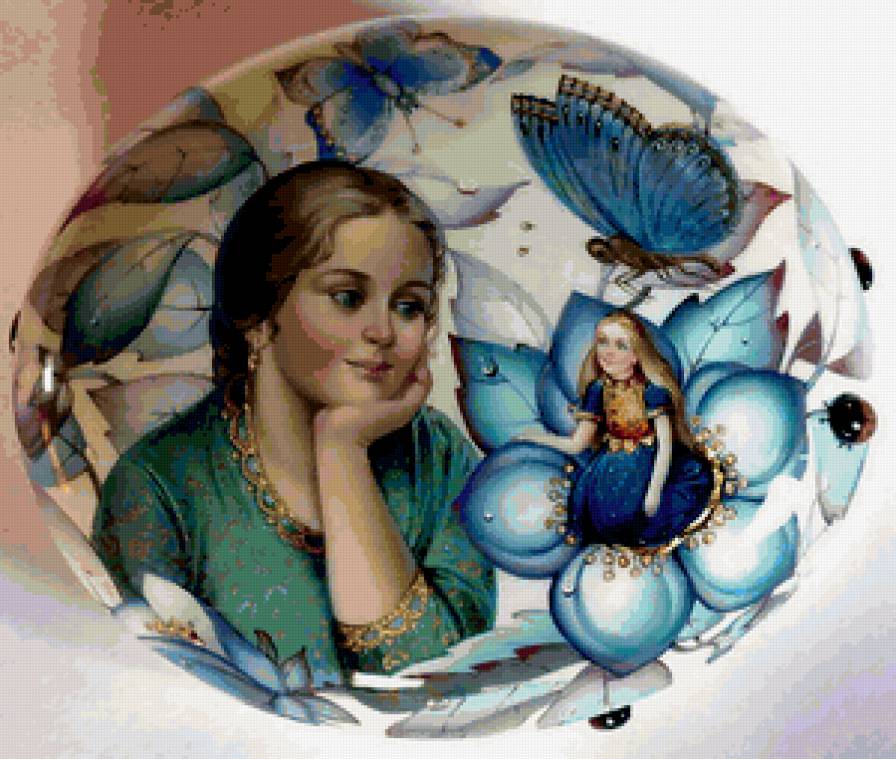 В МИРЕ БАБОЧЕК - фея, дети, цветы, бабочки, сказочный мир ббочек, детское - предпросмотр