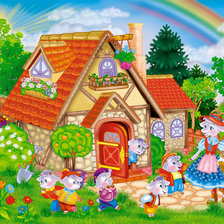 Схема вышивки «волк и семеро козлят»