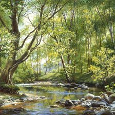 Схема вышивки «Лесная речка»