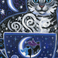 Схема вышивки «котик»