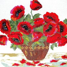 Схема вышивки «маки»