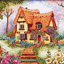 Схема вышивки «домик»