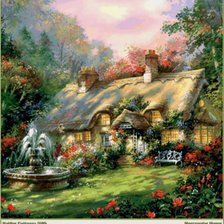 Схема вышивки «домик»