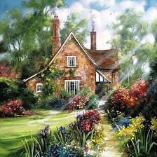 Схема вышивки «домик»