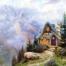 Схема вышивки «домик»