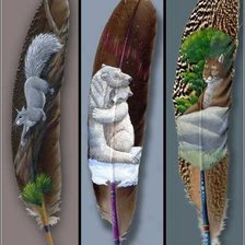 Схема вышивки «ТРИПТИХ " РОСПИСЬ ПЕРЬЕВ"»