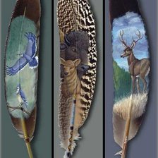 Схема вышивки «ТРИПТИХ " РОСПИСЬ ПЕРЬЕВ"»