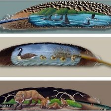 Схема вышивки «ТРИПТИХ " РОСПИСЬ ПЕРЬЕВ"»