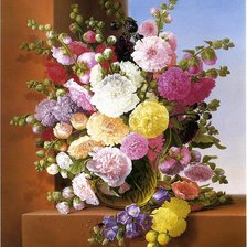 Схема вышивки «Мальвы»