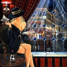 Схема вышивки «Девушка»