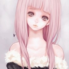 Схема вышивки «Аниме девушка»