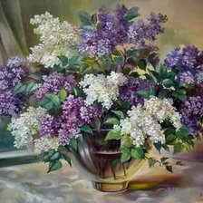 Схема вышивки «Букет сирени»