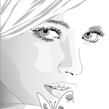 Схема вышивки «девушка»