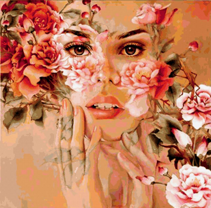 ЖЕНЩИНА-ВЕСНА - женский обр, цветы, красота женщины, времена года, женщины мира - предпросмотр