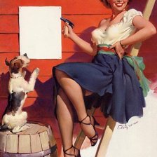 Схема вышивки «ДАМА С СОБАЧКОЙ»