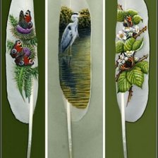 Схема вышивки «ТРИПТИХ " РОСПИСЬ ПЕРЬЕВ"»