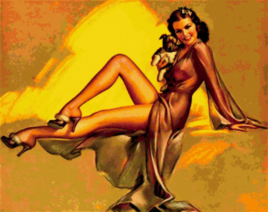 ДАМА С СОБАЧКОЙ - красота женщины, собака, женщины мира, домашние любимчики - предпросмотр