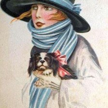 Схема вышивки «ДАМА С СОБАЧКОЙ»