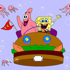 Схема вышивки «губка боб»