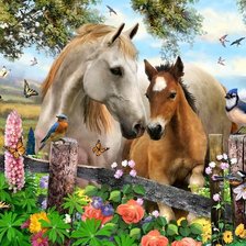 Схема вышивки «лошадки»