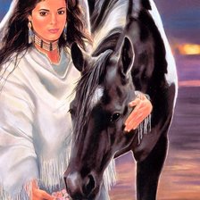 Схема вышивки «девушка»