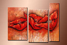 Схема вышивки «триптих маки»