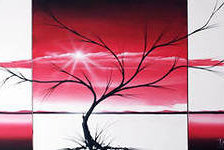 Схема вышивки «триптих дерево»