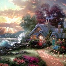 Схема вышивки «теплый вечер»