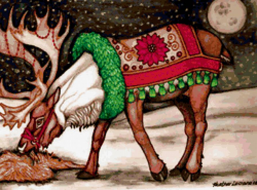 олень - новый год, олени, рождество, животные - предпросмотр