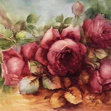 Схема вышивки «розы»