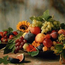 Схема вышивки «Натюрморт с фруктами»