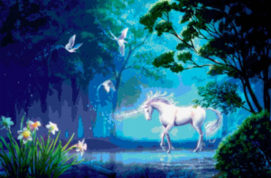 Единорог - волшебство, лес, красота, сказка - предпросмотр