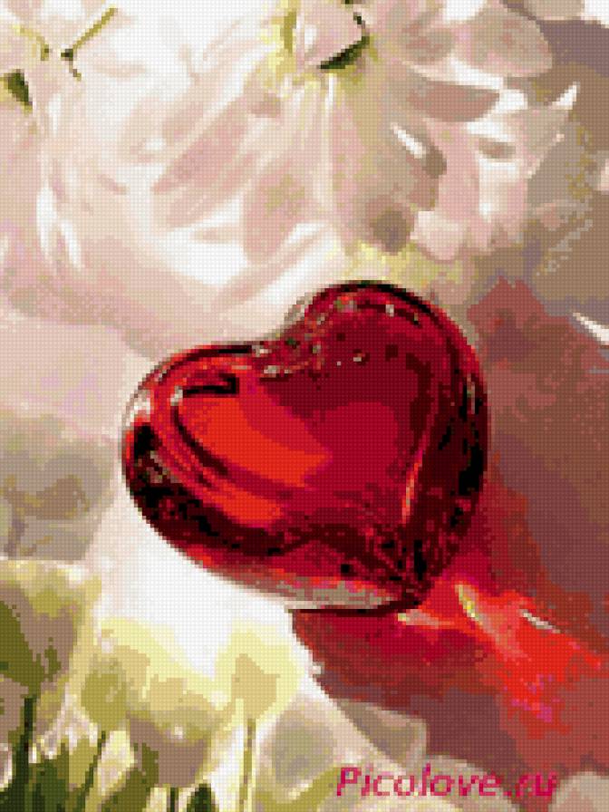 Хрустальное сердечко - день св.валентина - предпросмотр